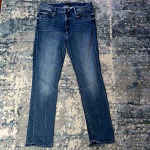 MOTHER mid rise dazzle ankle jeans